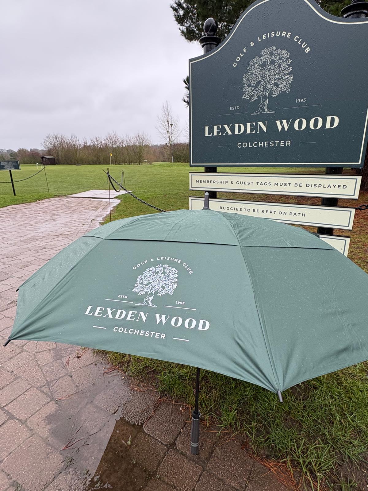 Lexden Wood branded umbrella